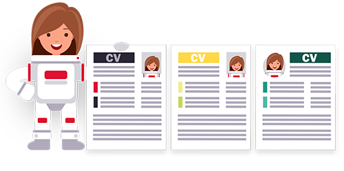 CV templates in different colours Templates are presented with different colours